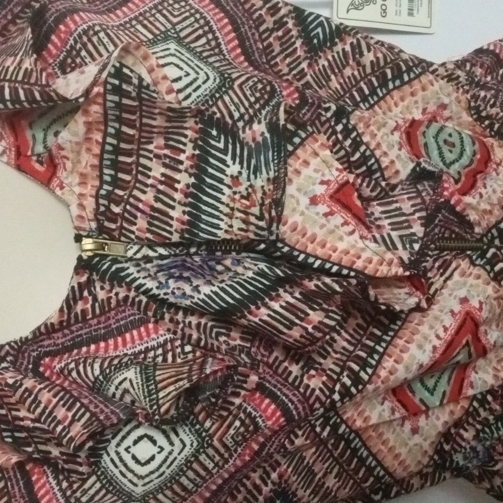 Go CoCo Romper Sz S Multi Color Print NWT NWT - image 2